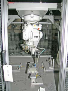 Centec/ABB special purpose 5 axis foundry robotic second hand de-burring machine for diecasting Centec/ABB special purpose 5 axis foundry robotic second hand de-burring machine for diecasting