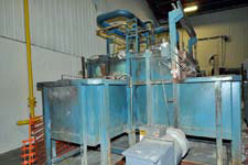 FW Schaefer 1200 lb/hr aluminum melting furnace with 10,850 lbs bath capacity