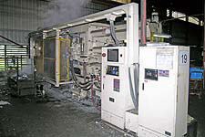 Toyo model BD-800T-VC2P, 800 ton used aluminum high pressure cold chamber die cast machine