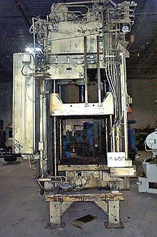 Reis 50 ton, four post hydraulic trimming press for die castings
