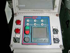Mokon model HTF H44124, second hand single zone, 24 KW heated oil application temperature control unit Mokon model HTF H44124, second hand single zone, 24 KW heated oil application temperature control unit