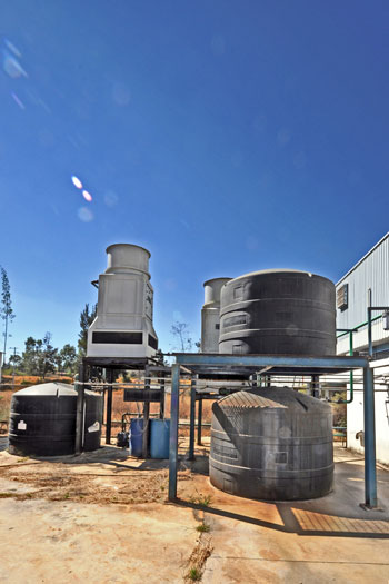 Process water cooling towers